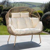 Artemis Home Cocona 2 Seat Standing Egg Chair in Cream