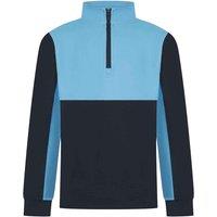 Finden & Hales Quarter Zip Track Top in Mid Navy | Size: 3-4 Years