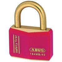 ABUS Mechanical T84mb Series Rustproof Padlock in Red