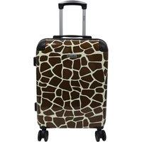 Groundlevel Animal Print Hard Shell Cabin Suitcase in Natural