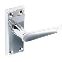 Securit Chrome Latch Handles Pack of 2 in Silver