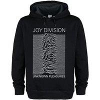 Amplified Men's Unknown Pleasures Joy Division Hoodie in Black | Size: Small