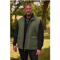 BadRhino Men's Quilted Diamond Gilet in Light Khaki | Size: Large