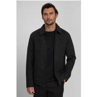 Steel & Jelly Men's Draycote - Shadow Check Harrington Jacket in Black | Size: Large