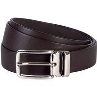 K-UP Men's Classic Leather Belt in Dark Brown