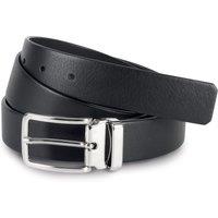 K-UP Men's Classic Leather Belt in Black