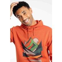 Weird Fish Men's Bryant Front Print Graphic Popover Hoodie in Orange | Size: 4XL