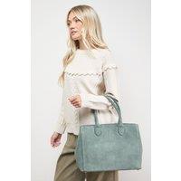 Oasis Women's Francesca Suede Tote Bag in Green