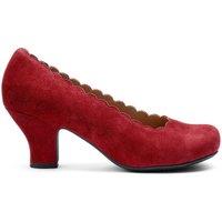Hotter Women's Wide Fit 'Jive' Court Shoes in Dark Red | Size: 6.5
