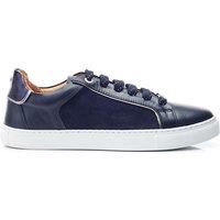 Moda In Pelle Women's 'Ales' Leather New Trainers in Navy | Size: 3