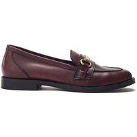 Moda In Pelle Women's 'Elarra' Leather Loafers in Burgundy | Size: 5