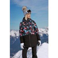 Animal Women's 'Edge' Water Resistant Lift Pass Pocket Adjustable Hood Ski Jacket in Coral | Size: 6-8