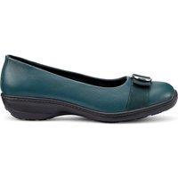 Hotter Women's 'Grace' Ballet Pumps in Teal | Size: 5