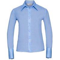 Russell Collection Women's Ultimate Non-Iron Long-Sleeved Shirt in Light Blue | Size: 12