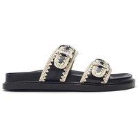 Moda In Pelle Women's 'Kerriki' Porvair Sandals in Black | Size: 5