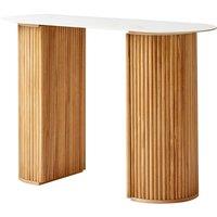 Nordlys Scandinavian Wooden Console Table with Storage in White
