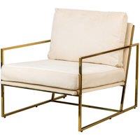 Nordlys Design Lounge Chair with Metal Legs in Beige