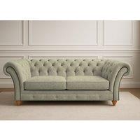 Somnior Vintage Chesterfield 2 Seater Sofa Dapple Fabric UK Manufactured in Silver