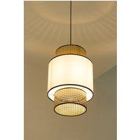 Rattan-Woven Pendant Light