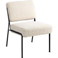 Nordlys Scandinavian Design Metal Leg Lounge Chair in White