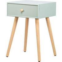 Nordlys Bedside Table Night Stand Scandinavian Wooden Drawer in Green