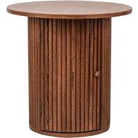 Nordlys Wooden Side Table with Storage Tray in Dark Brown