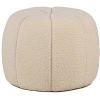 Nordlys Striped Living Room Pouf in White
