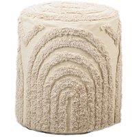 Nordlys Fabric Patterned Ottoman in Beige