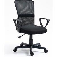 Nordlys Ergonomic Adjustable Office Chair with Armrests Nylon Base in Black