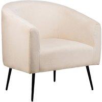 Nordlys Scandinavian Design Metal Leg Lounge Chair in Beige