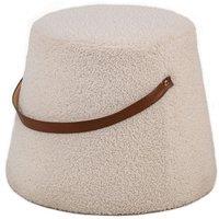 Nordlys Salon Pouf with Handle in White