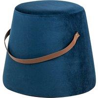 Nordlys Salon Pouf with Handle in Blue