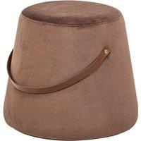 Nordlys Salon Pouf with Handle in Brown