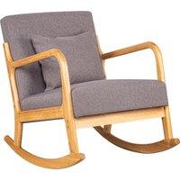 Nordlys Rocking Chair Scandinavian Rocking Chair Fabric in Grey