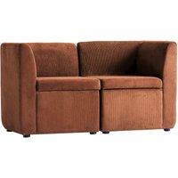 Nordlys 2-Seater Sofa with Terracotta Fabric in Red