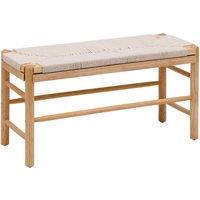 Nordlys Scandinavian Wooden Entryway Bench with Storage in Brown