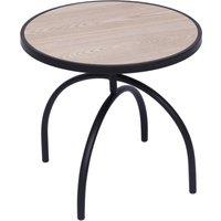 Nordlys Table Appoint End Table Industrial Metal Round in Black