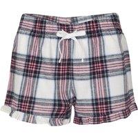 SF Women's Tartan Frill Shorts in White | Size: XS