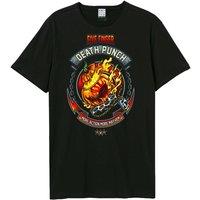 Amplified Men's Fire Five Finger Death Punch Halloween T-Shirt in Black | Size: 2XL