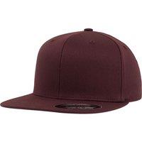 Flexfit by Yupoong Men's Flat Visor Cap in Maroon | Size: S/M