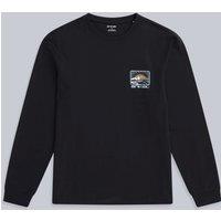 Animal Men's 'Tommy' Long Sleeve Graphic Cotton T-Shirt in Black | Size: XS