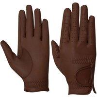 Hy5 Men's Leather Riding Gloves in Brown | Size: XS