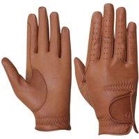 Hy5 Men's Leather Riding Gloves in Light Brown | Size: XS