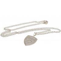 Arsenal FC Men's Silver Plated XL Pendant & Chain