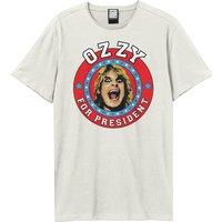 Amplified Men's For President Ozzy Osbourne T-Shirt in White | Size: 3XL