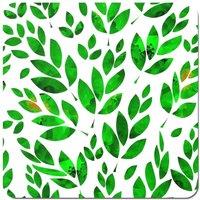 Warren Reed - Designer Watercolor Abstract Leaves Coasters - Set of 4 in Green