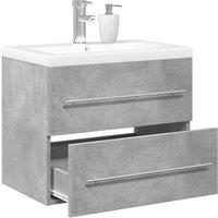 Berkfield Home 2 Piece Bathroom Furniture Set Concrete Grey Engineered Wood