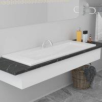 Berkfield Home Built-in Basin 101x39.5x18.5 cm Ceramic White