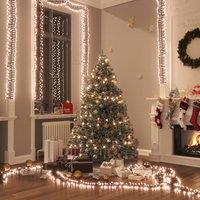 Berkfield Home LED Cluster String with 400 LEDs Warm White 7.4 m PVC