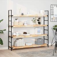 Berkfield Home Floating Shelf 160x30x4 cm Untreated Solid Wood Acacia in Brown | Size: 160 x 30 x 4 cm